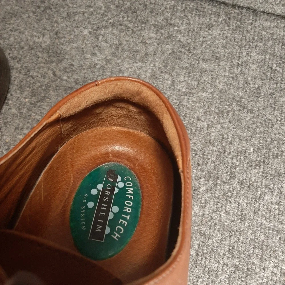 Florsheim Derby Comfortech 17150-03 13 M Cognac Brown Mens Leather Dress Shoes